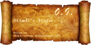 Ottmár Itala névjegykártya