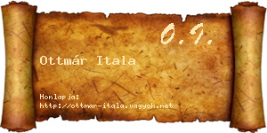 Ottmár Itala névjegykártya